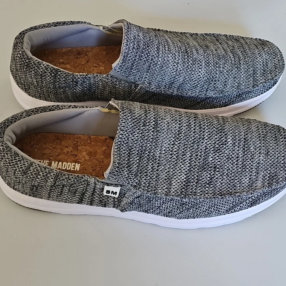 Steve Madden Men's Gray Slip-On Shoes Size 12‎